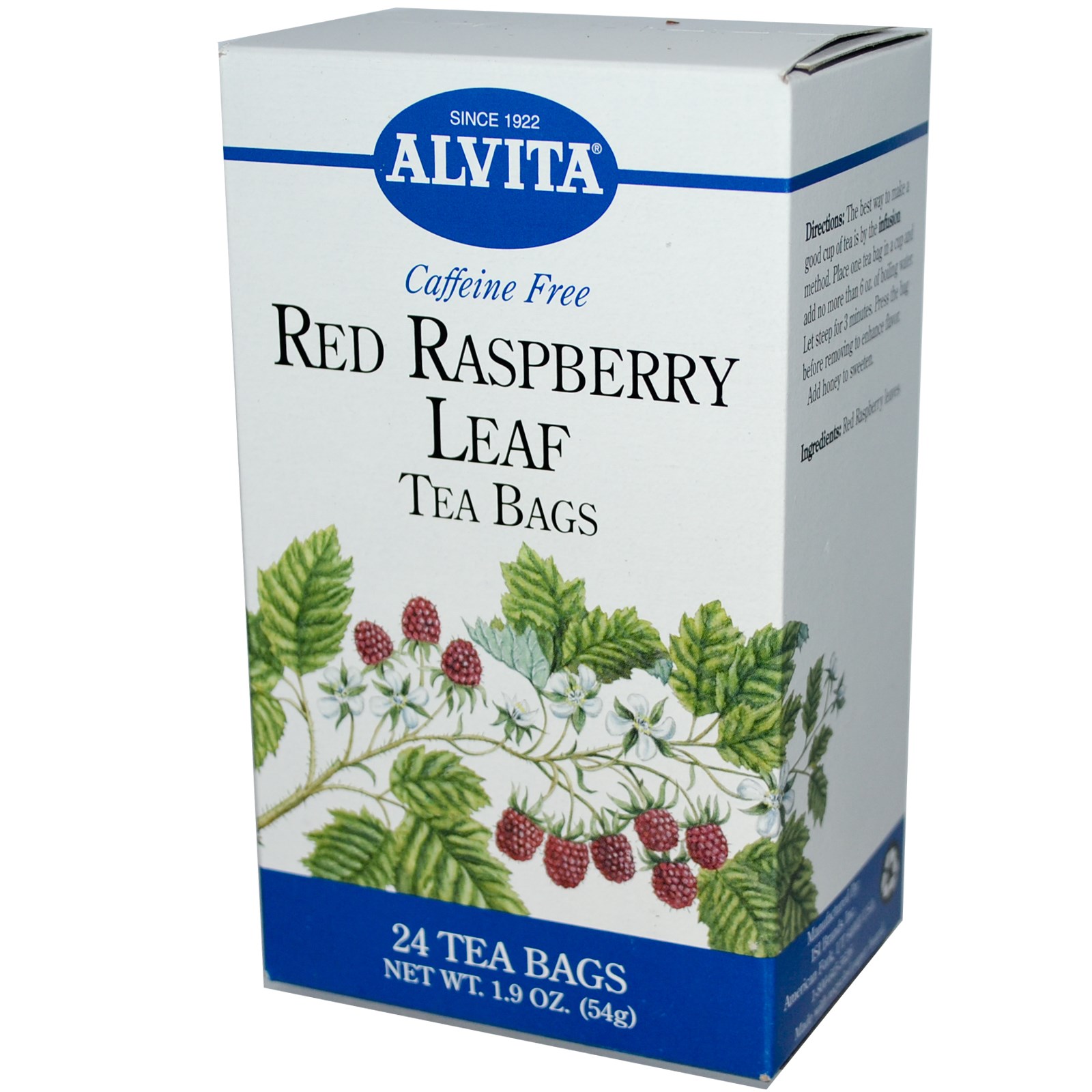 купить, Alvita Teas, Red Raspberry Leaf Tea Bags, Caffeine Free, 1.9 oz (54...